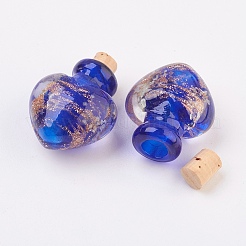 Handmade Luminous Lampwork  Perfume Bottle Pendants&nbsp;LAMP-P044-K03