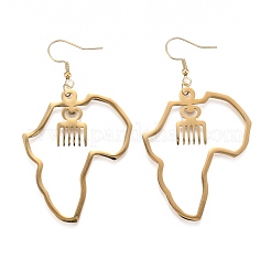 PVD Vacuum Plating 201 Stainless Steel Dangle Earrings&nbsp;EJEW-O101-03G