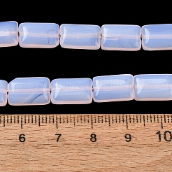 オパールビーズ連売り  長方形  9.5x7.5x3.5mm  穴：1mm  39個/連  14.88インチ（37.8cm）&nbsp;G-L557-15D