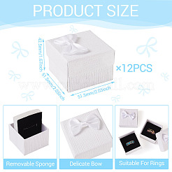 Square Cardboard Paper Ring Gift Storage Boxes&nbsp;CON-TAC0001-17B