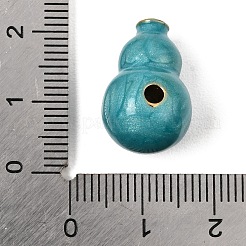 304ステンレススチールエナメルビーズ  花瓶の形  3穴のグルビーズ  ゴールドカラー  ティール  19x11.5x12mm  穴：2.5mm&nbsp;SA-CBA641C-01A