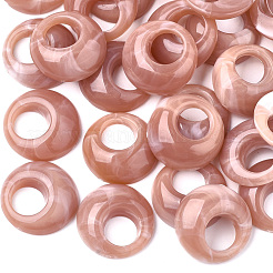 アクリルパーツ  天然石風  フラットラウンド  ライトコーラル  19.5x6mm  穴：8mm  約460個/500g&nbsp;OACR-S021-10G