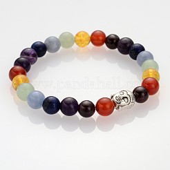 Buddhist Gemstone Beaded Stretch Bracelets&nbsp;BJEW-JB01874