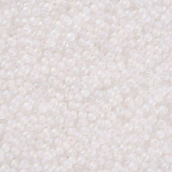 12/0 FGBグレードAラウンドガラスシードビーズ  透明なつや消しスタイル  ABカラーメッキ  クリアAB  2x1.5mm  穴：0.8mm  約30000個/袋&nbsp;SEED-Q010-M533
