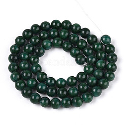 Dyed Natural Mashan Jade Round Beads Strands&nbsp;G-T139-6mm-67F