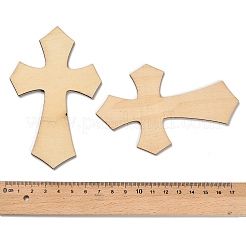 杉材カボション  クロス  バリーウッド  110x70x2.5mm&nbsp;WOOD-XCP0001-98