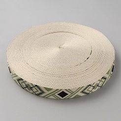 シングルフェイスプリントポリエステルリボン  洋服アクセサリー  ダークシーグリーン  1-1/2インチ（37~38mm）  約50ヤード/ロール&nbsp;OCOR-WH0078-106A