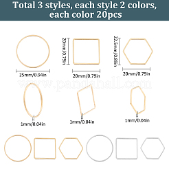 120Pcs 6 Styles Brass Linking Rings&nbsp;KK-SC0005-42