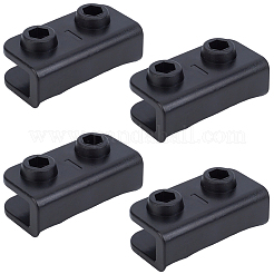 ABSプラスチックテントガゼボ交換用コネクター4個  長方形  ブラック  60x30x24.5mm&nbsp;FIND-CN0002-41