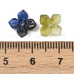 Baking Paint and Golden Metal Enlaced Glass Beads&nbsp;DGLA-T004-15M