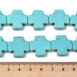 Synthetic Turquoise Beads Strands&nbsp;TURQ-G118-20x20mm-11