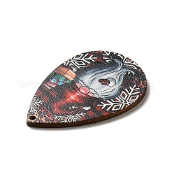 Single Face Printed Wood Big Pendants&nbsp;WOOD-H102-03H