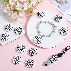 12 個のシリコン焦点ビーズ  DIYの看護ネックレス用  ホワイト  30x29x7.5mm  穴：2.5mm  12個/箱&nbsp;SIL-SC0001-91