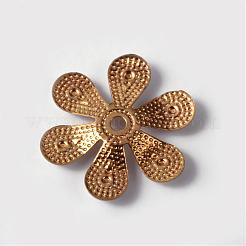 Flower Brass Enamel Beads&nbsp;KK-K114-CM-G