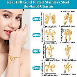 12Pcs 4 Styles 201 Stainless Steel Pendants&nbsp;STAS-BBC0007-31