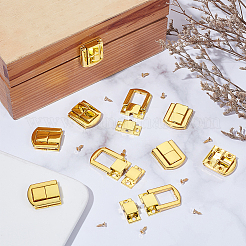 12袋の合金製財布ロック  DIYの財布作り用品  ゴールドカラー  24x20.5x6mm&nbsp;FIND-NB0006-42G