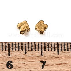 304ステンレススチールビーズ  イオンプレーティング（ip）  矢印  18KGP本金メッキ  4x4x3mm  穴：1.2mm&nbsp;STAS-L315-039G
