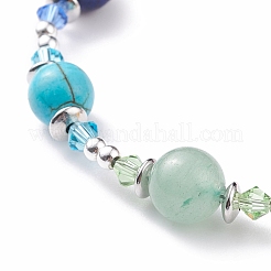 Round Mixed Gemstone Beaded Bracelet&nbsp;BJEW-TA00100