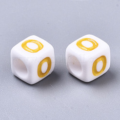 Opaque White Acrylic Beads&nbsp;SACR-R252-02O