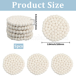 Felt Coaster&nbsp;AJEW-WH20048-43