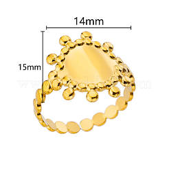 個性的な特別な興味 304 ステンレススチール製女性用指輪  ゴールドカラー  太陽  内径：18mm&nbsp;FS-WG32BFC-07