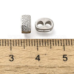 925 Sterling Silver Micro Pave Clear Cubic Zirconia Spacer Bars&nbsp;STER-U006-17P