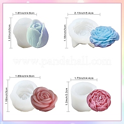 DIYキャンドルシリコンモールド  キャンドル作り用  花  ホワイト  50x48x30mm&nbsp;SIMO-FZC0001-02D