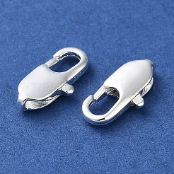 ラックメッキ真鍮カニカン  長持ちメッキ  鉛フリー＆カドミウムフリー  銀  12x6x2.5mm  穴：2.8x1mm&nbsp;KK-F090-23S-01