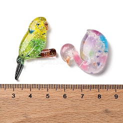 夏をテーマにした不透明樹脂のデコデンカボション  ミックスカラー  混合図形  20x17x6mm&nbsp;RESI-S07-10
