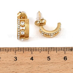 304 Stainless Steel Pave Cubic Zirconia Stud Earrings for Women&nbsp;SA-CBAF36C-04B-G