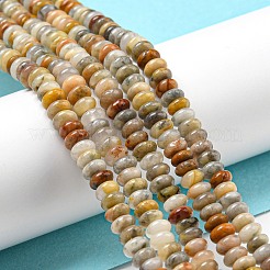 天然クレイジーレースアゲートビーズ連売り  ロンデル  4~4.5x2~2.5mm  穴：1.2mm  約155~163個/連  15.24''~15.31''（38.7~38.9センチメートル）&nbsp;X-G-K343-C04-02