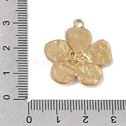 304ステンレススチールエナメルペンダント  ゴールドカラー  花のチャーム  27x25x2.5mm  穴：2mm&nbsp;SA-CBAFCBF-06G-04