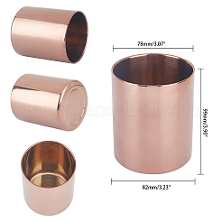 ステンレス鋼のキャンドルカップ  コラム  ローズゴールド  8.2x9.9cm  内径：7.8のCM&nbsp;AJEW-WH0155-21A