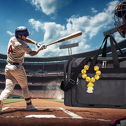 木製野球ビーズペンダント装飾  ステンレススチールリングとポリコットンタッセル付き  ビーチハンドバッグの装飾品  きいろ  90x65mm&nbsp;HJEW-SW00126