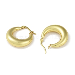 イオンプレーティング（IP）304ステンレススチールフープピアス（女性用）  リング  18KGP本金メッキ  26x7.5mm&nbsp;STAS-I304-21A-G