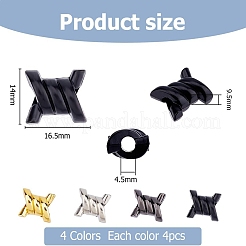 16Pcs 4 Colors Alloy Shoelace Charms&nbsp;FIND-HS0001-17