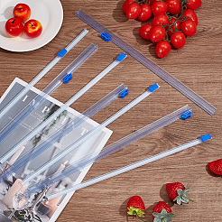 8個 2スタイル プラスチック再利用可能ラップフィルムスライドカッター  食品ラップ用  アルミホイルとワックスペーパー  フィルムディスペンサー  ブルー  305~330x8.5~15.5x6~11.5mm  4個/スタイル&nbsp;AJEW-CP0007-86