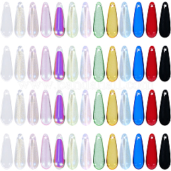 130Pcs 13 Colors Baking Paint Transparent Glass Pendants&nbsp;FIND-SC0023-46A