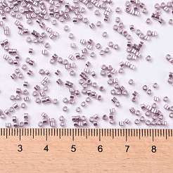 シリンダーシードビーズ  メタリックカラー  均一サイズ  ライラック  2x1.5mm  穴：0.8mm  約888個/10g&nbsp;X-SEED-H001-D05