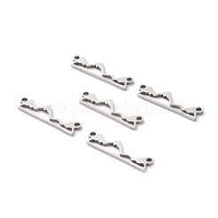 変色しにくい201ステンレススチールリンクコネクター  大衆  ステンレス鋼色  6x21x1mm  穴：1.2mm&nbsp;STAS-S105-T574D-1