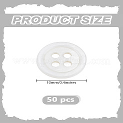 50Pcs 4-Hole Shell Buttons&nbsp;BUTT-LP0001-02