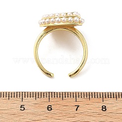 ABS Plastic Pearl Finger Rings&nbsp;RJEW-L128-02G