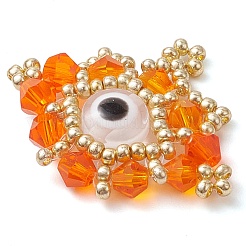 Seed Beads Beaded Charms&nbsp;PALLOY-MZ00344-04