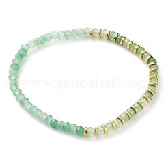 Dyed Rondelle Natural Malaysia Jade Beads Stretch Bracelets&nbsp;BJEW-JB05806