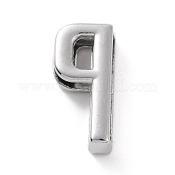 合金文字スライドチャーム  プラチナ  文字.p  20.5~21x6~10.5x6.5mm  穴：17.5~18x2.5mm&nbsp;FIND-A023-17P