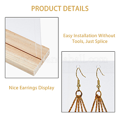 1 Set 10-Hole Vertical Transparent Acrylic Earring Display Stands&nbsp;ODIS-FH0001-16
