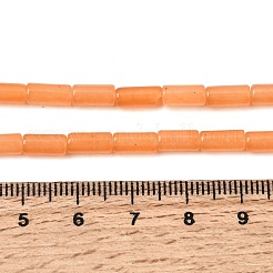 天然石ホワイトジェイドビーズ連売り  コラム  染め  オレンジ  8~8.5x4mm  穴：0.8mm  約46~47個/連  15.35''~15.55''（39~39.5センチメートル）&nbsp;G-Z145-A01-01G