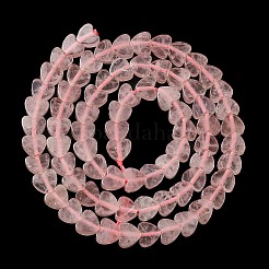 天然石ローズクォーツビーズ連売り  ハート  6x6x2mm  穴：0.7mm  約65~72個/連  13.39''（34cm）〜15.35''（39cm）&nbsp;G-A272-A01-15