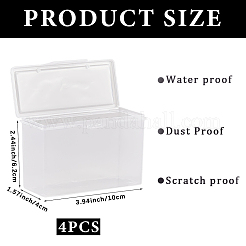 Plastic Card Storage Boxes with Hinged Lids&nbsp;LS-CON-WH20010-06A