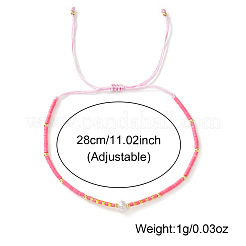 Bohemian Style Adjustable Faux Pearl & Glass Seed Bead Braided Bead Bracelets for Women&nbsp;OE9655-1